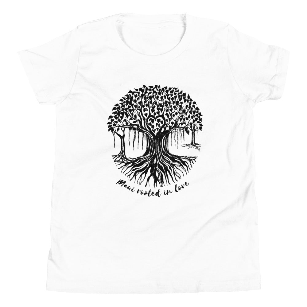 Youth Short Sleeve T-Shirt Maui Banyan Tree Blk Logo