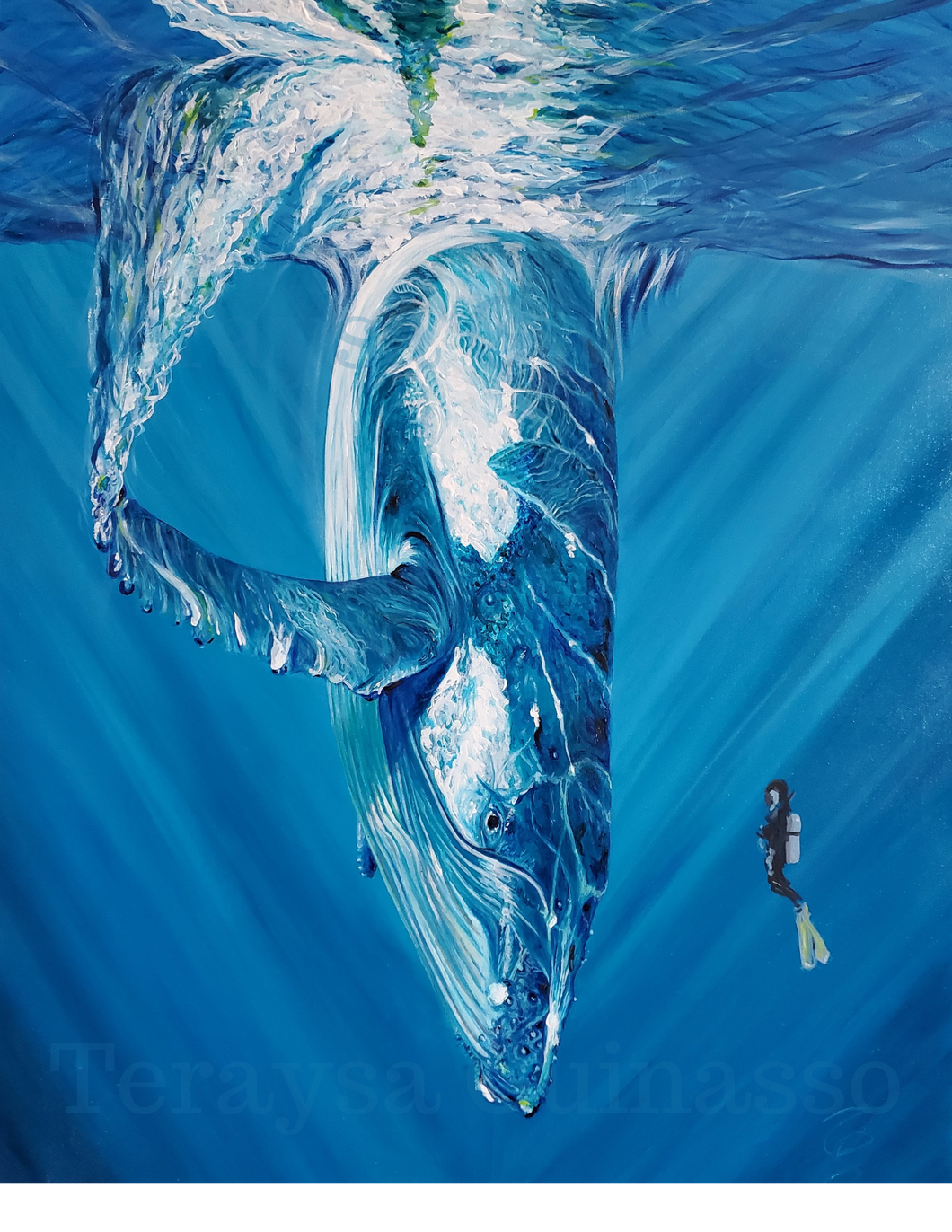 Diving Deep | Original Acrylic on Stretched Canvas 24